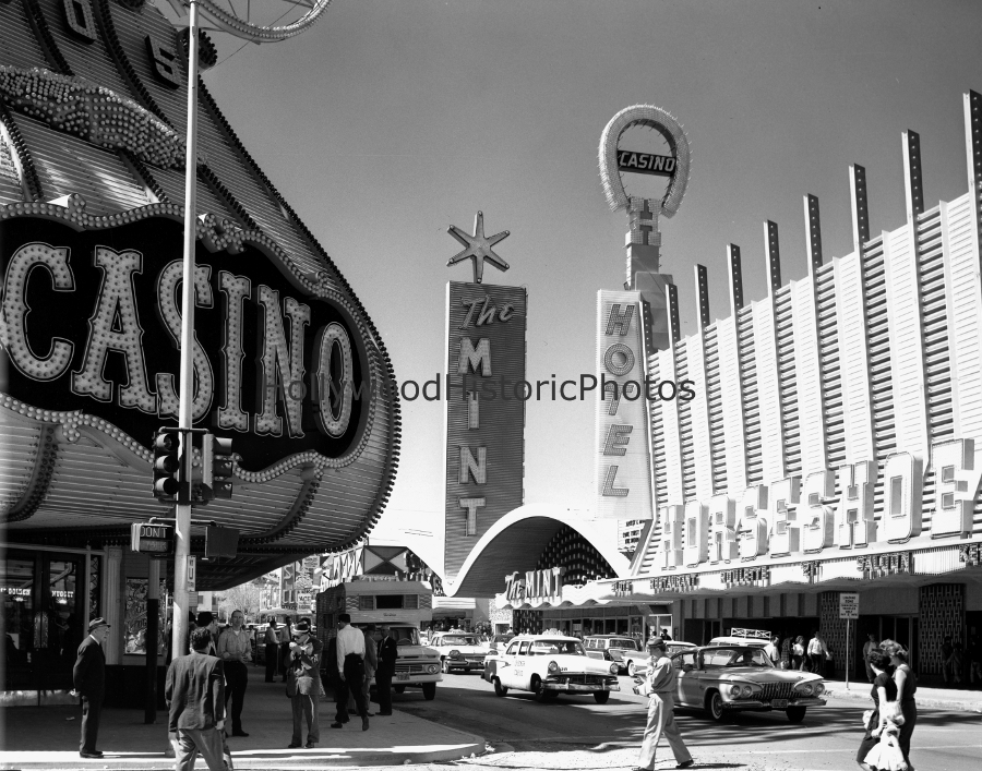 Las Vegas 1956 Fremont Street Golden Nugget The Mint and Horseshoe Casino WM.jpg